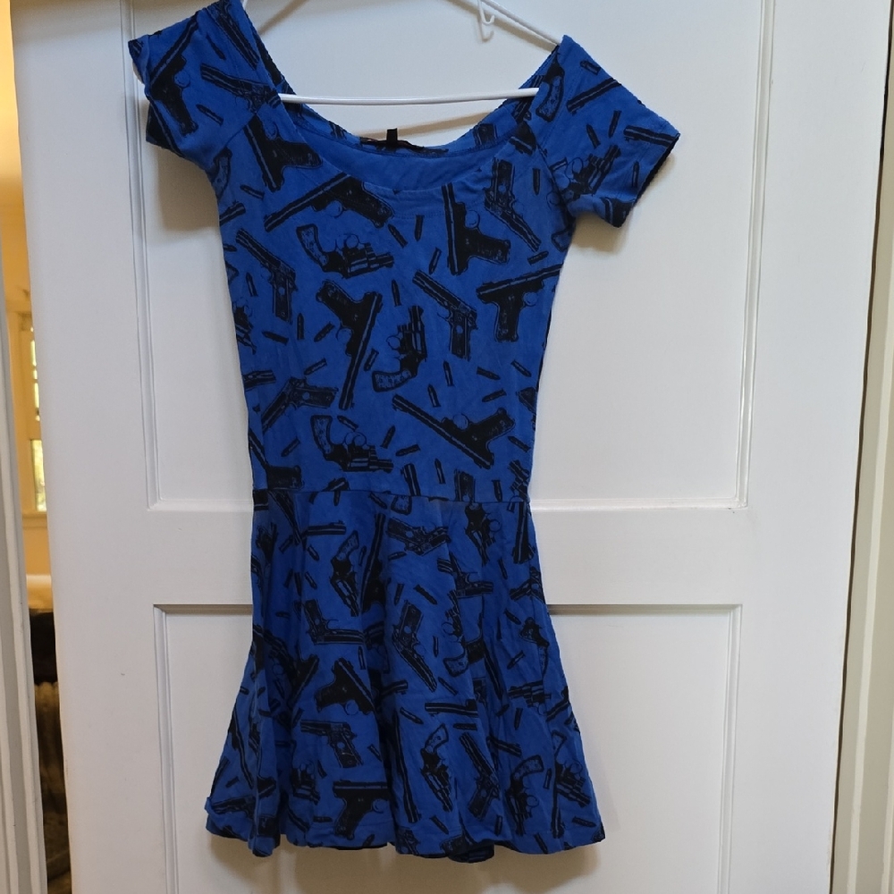 Betsey Johnson Blue and Black Mini Dress